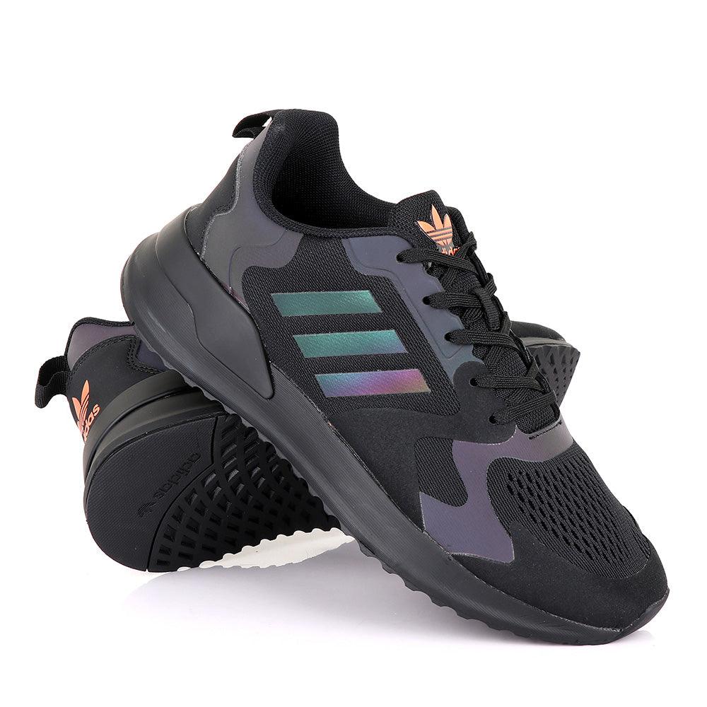 Ad Brand 3 Stripes Black Sneakers - Obeezi