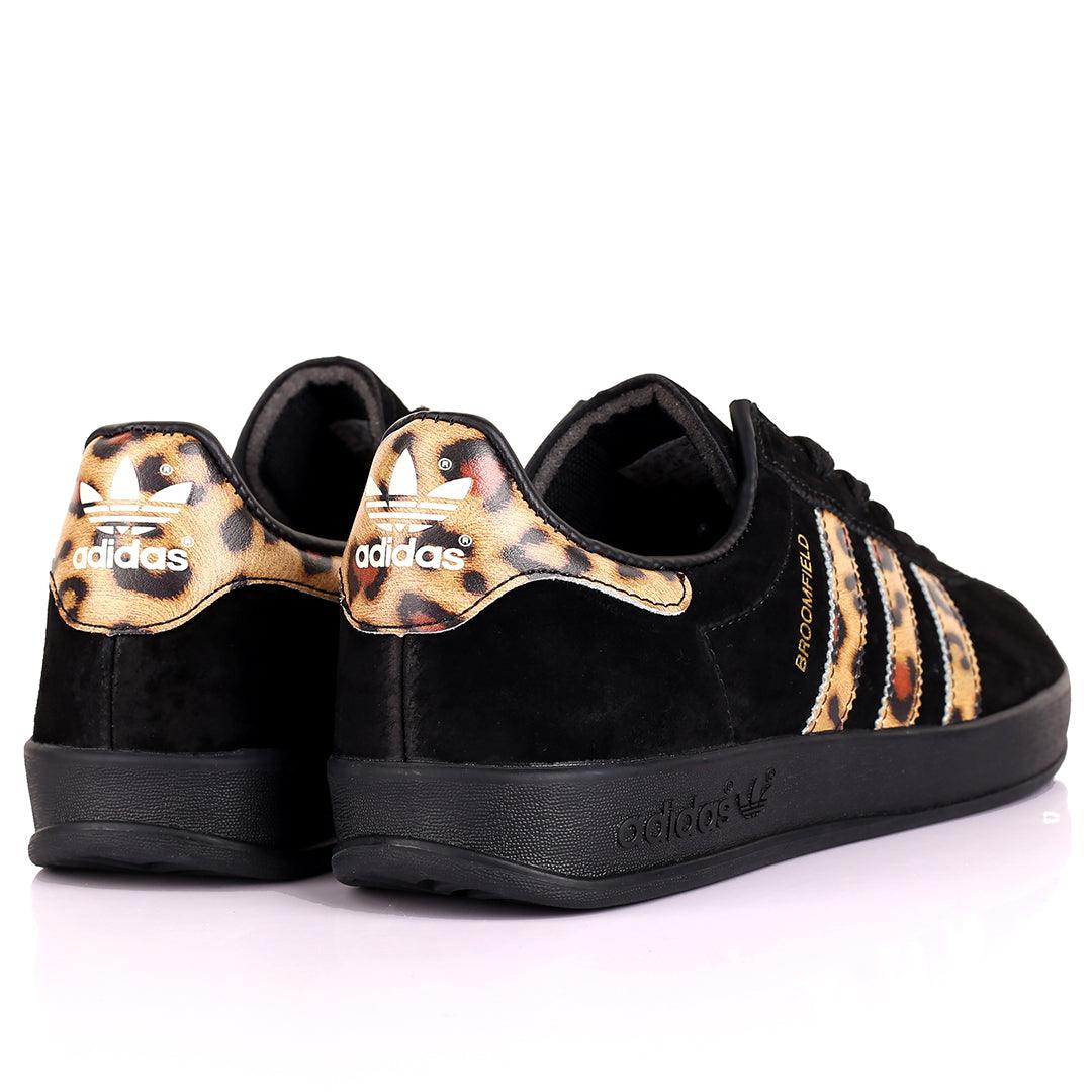 AD Broomfield Exquisite Leopard Stripes Designed Sneakers - Black - Obeezi.com