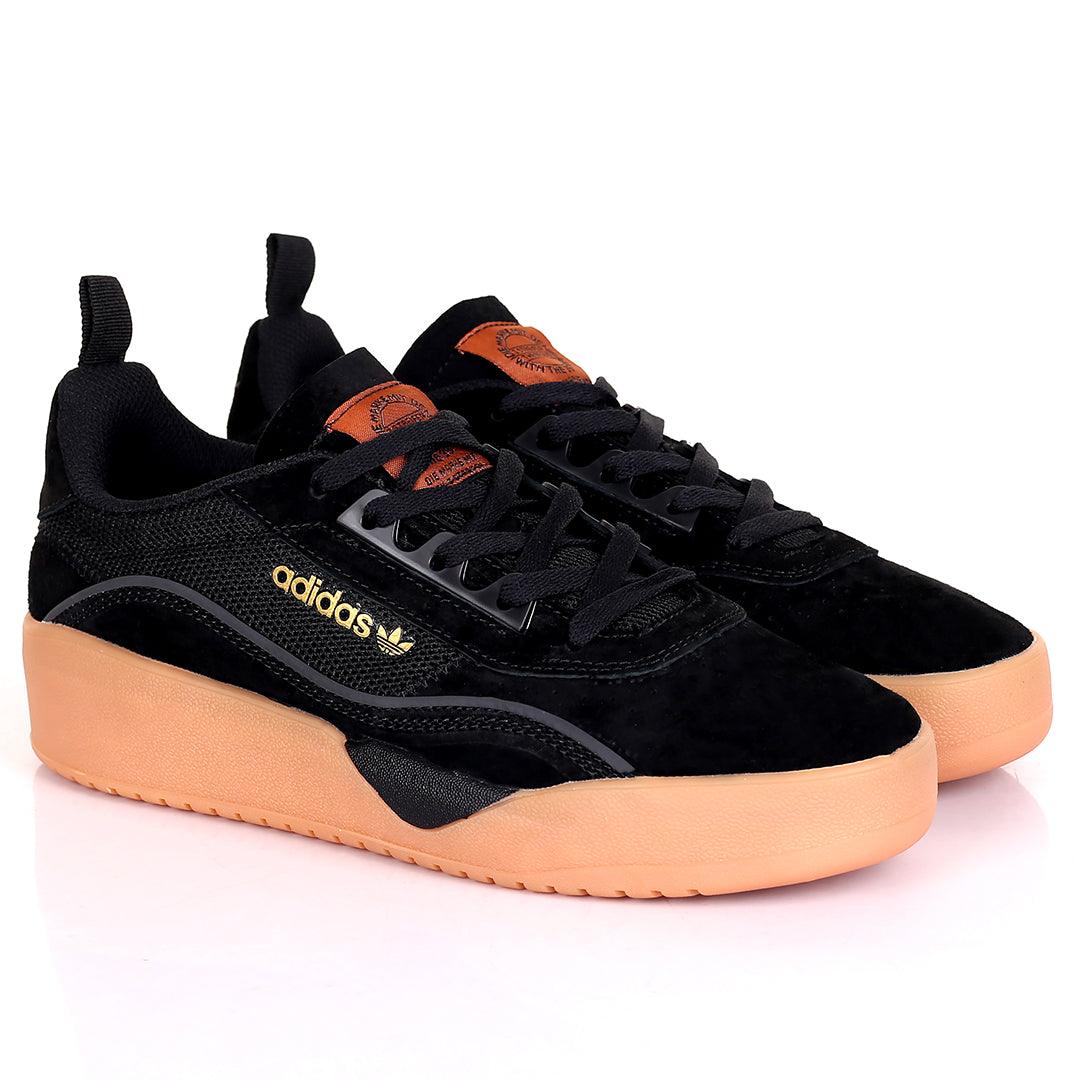 AD Casual Full Black Suede Comfortable Sneakers-Black - Obeezi.com