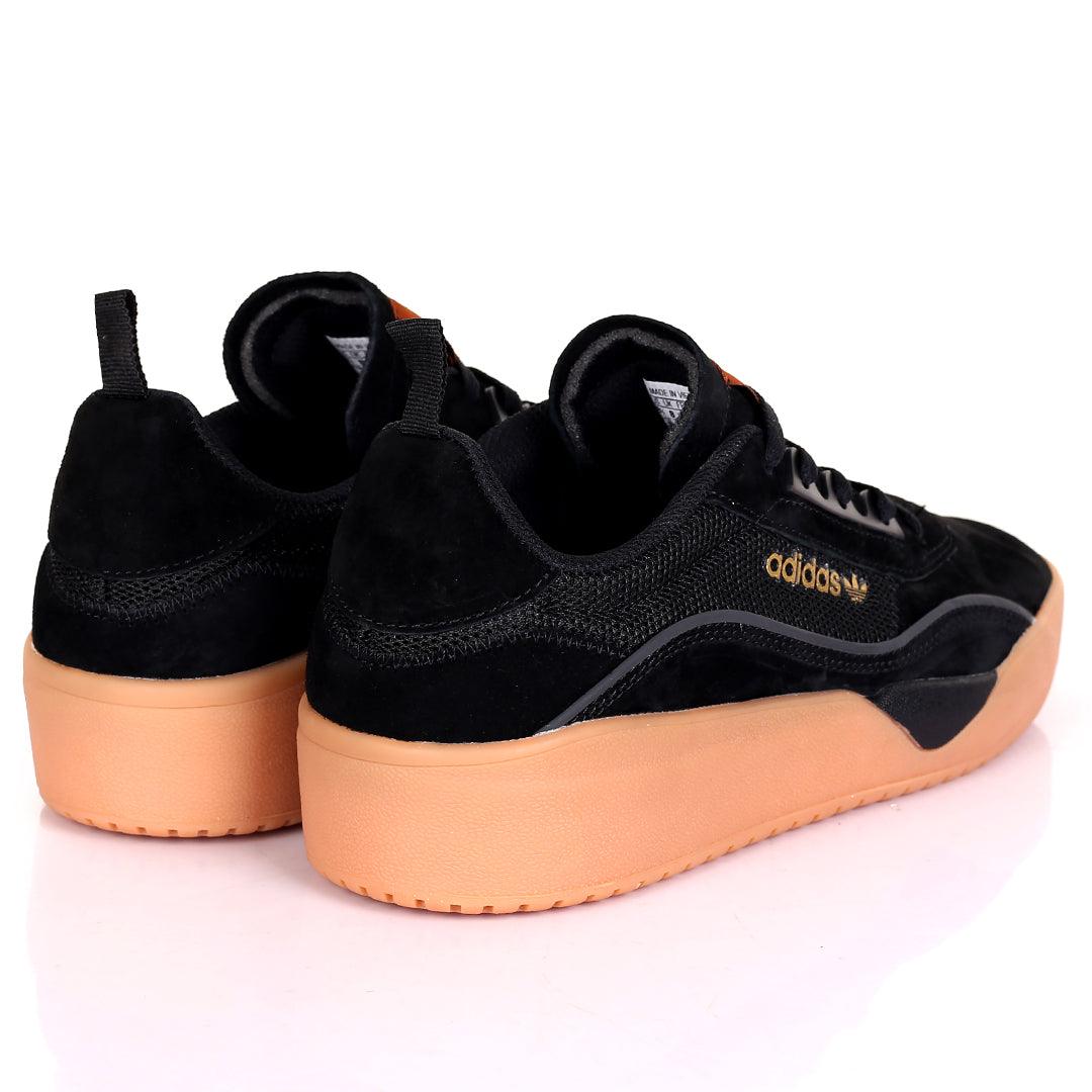AD Casual Full Black Suede Comfortable Sneakers-Black - Obeezi.com