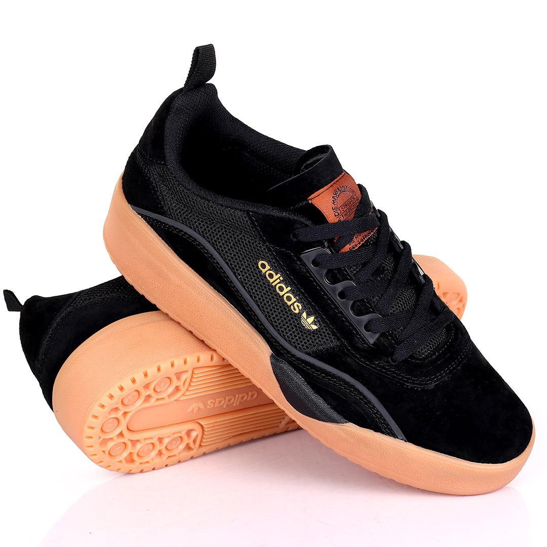 AD Casual Full Black Suede Comfortable Sneakers-Black - Obeezi.com