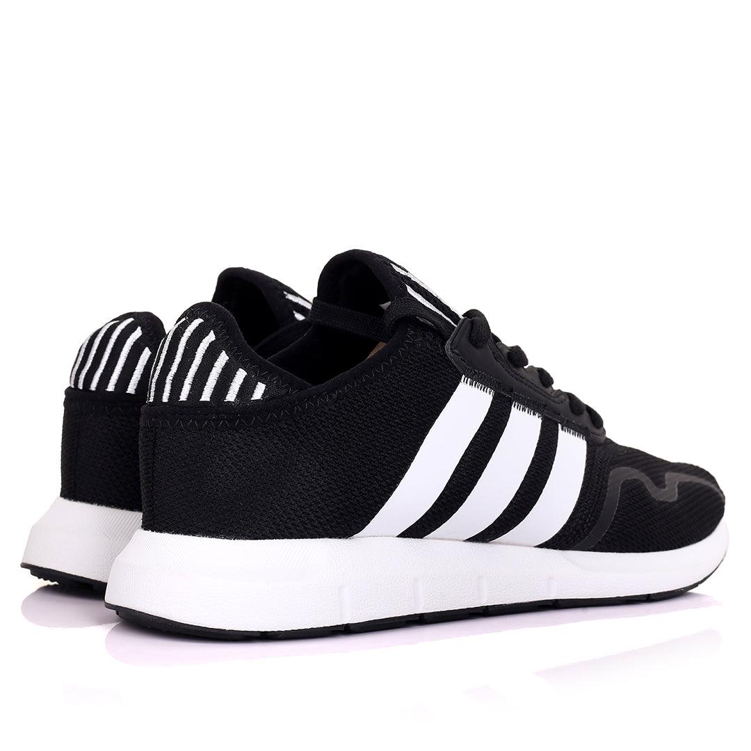 AD Comfy Black With White Stripe Design And White Sole Designed Sneakers - Obeezi.com