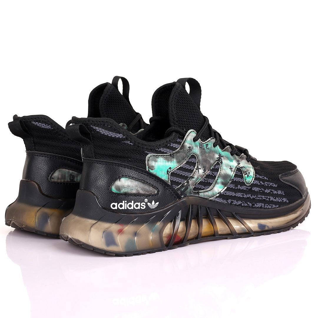 AD Exquisite Men Logo Designed Lace Up Sneakers - Black - Obeezi.com