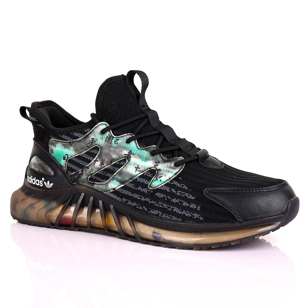 AD Exquisite Men Logo Designed Lace Up Sneakers - Black - Obeezi.com