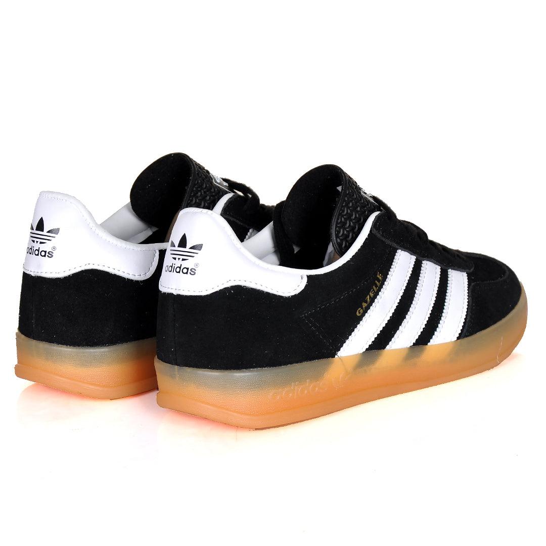 AD Gazelle 3 Stripes Side Designed Sneakers-Black - Obeezi.com