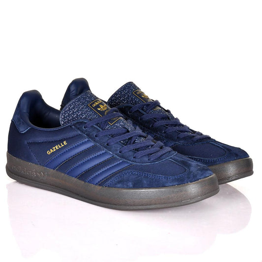 AD Gazelle 3 Stripes Side Designed Sneakers- Navy Blue - Obeezi.com