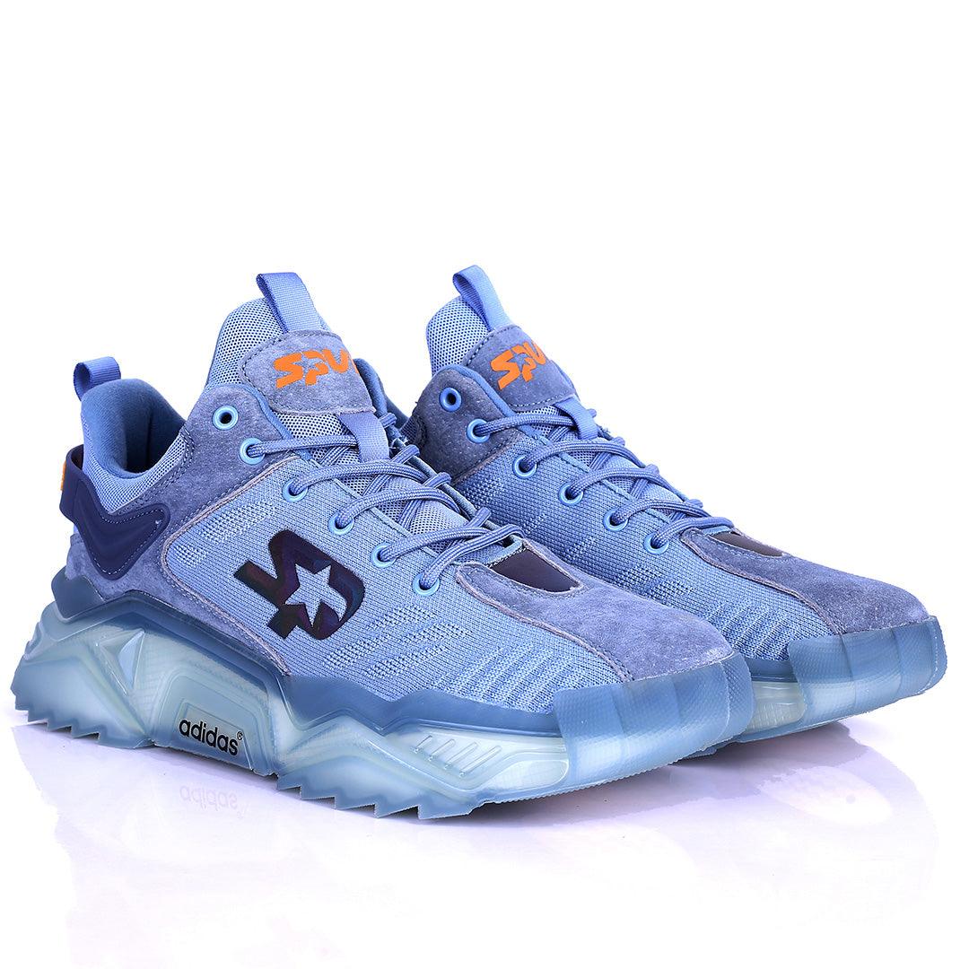 AD Logo Designed Grey Sneakers With Tuned Pressure Sole- Grey - Obeezi.com