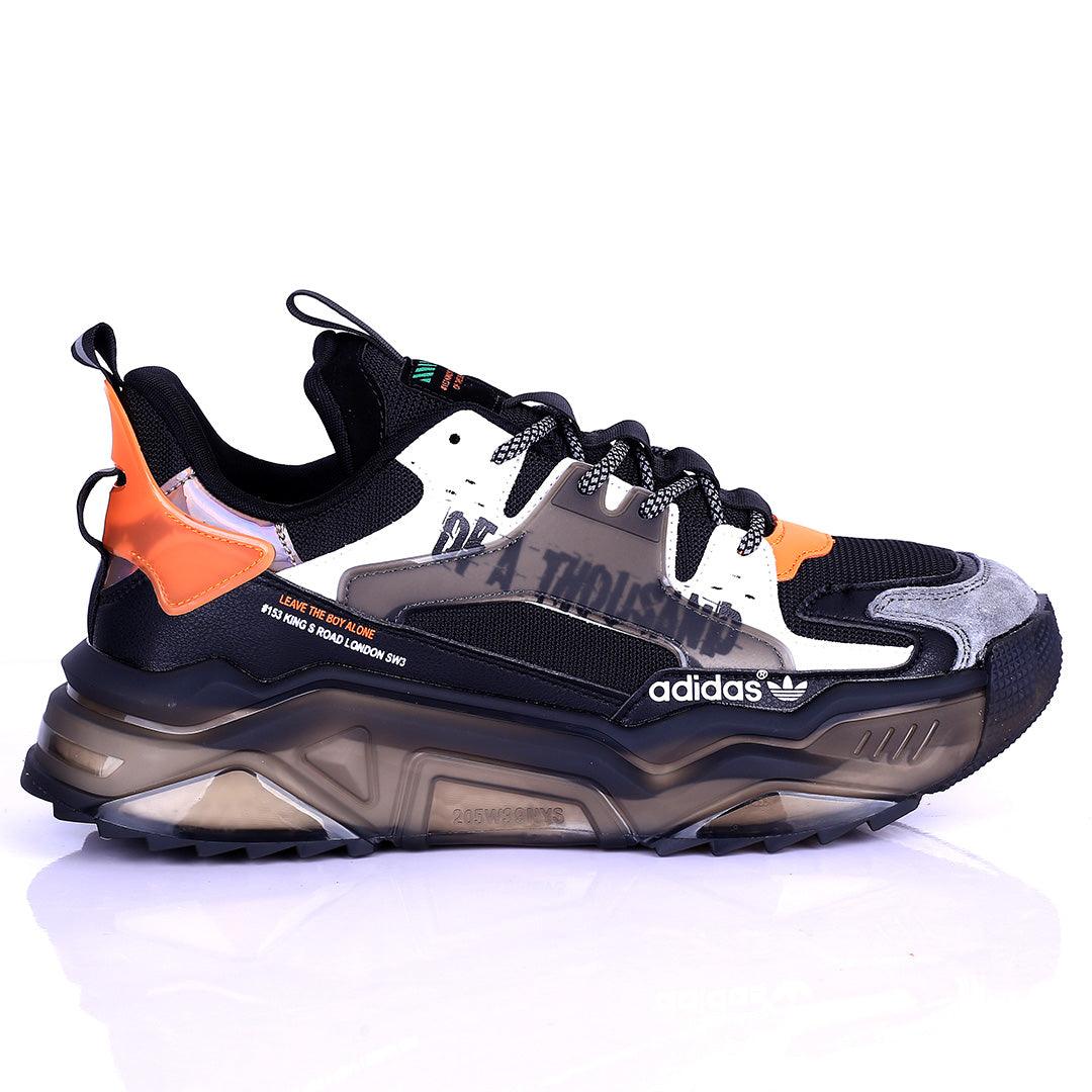 AD Logo Designed Multi-Coloured Sneakers With Tuned Pressure Sole - Obeezi.com