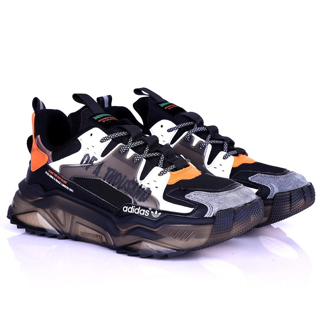 AD Logo Designed Multi-Coloured Sneakers With Tuned Pressure Sole - Obeezi.com