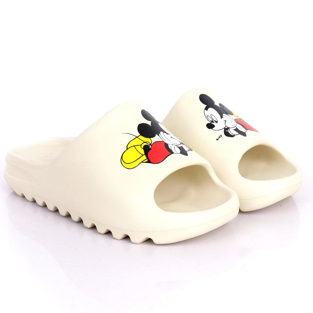 AD Mickey Mouse Slides-Cream - Obeezi.com