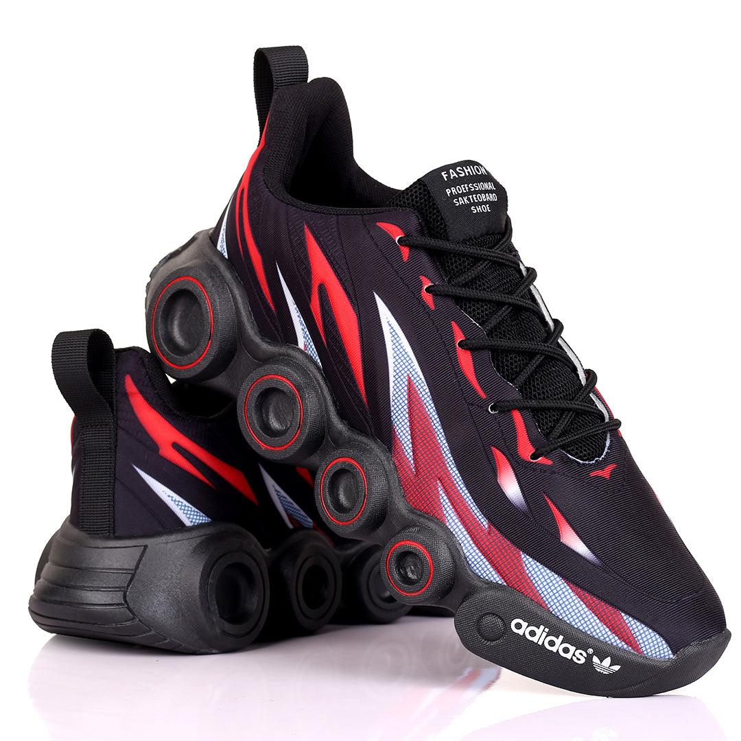 AD Multi-Coloured Logo And Wheel Designed Sole Comfy Sneakers - Obeezi.com