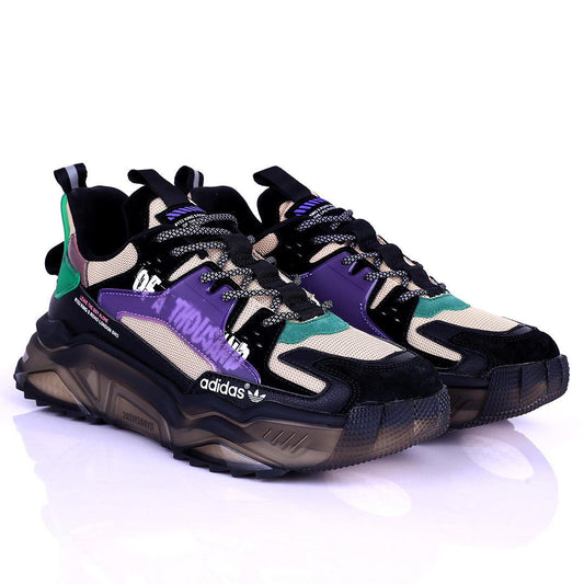 AD Multi-Coloured Logo Designed Sneakers With Tuned Pressure Sole - Obeezi.com
