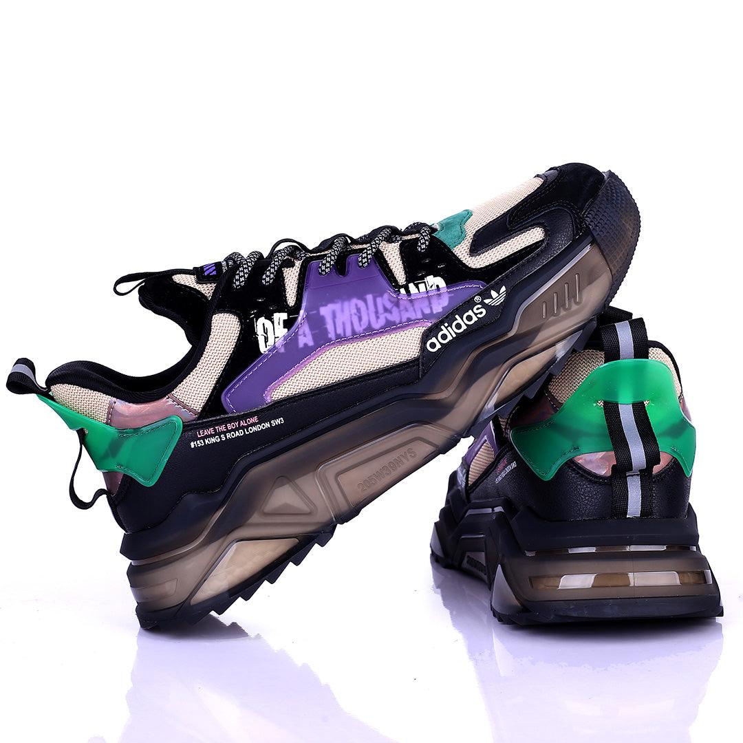 AD Multi-Coloured Logo Designed Sneakers With Tuned Pressure Sole - Obeezi.com