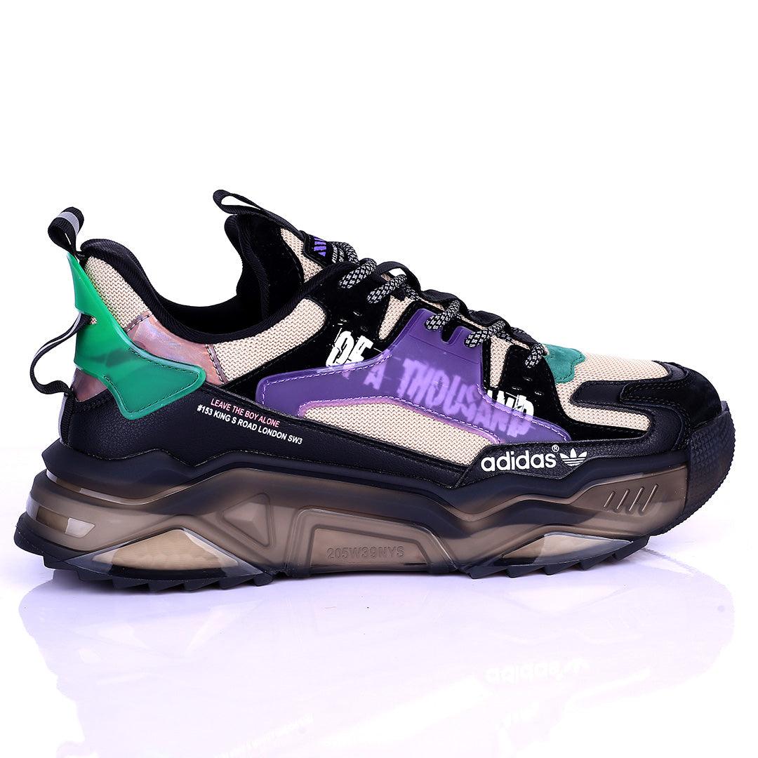 AD Multi-Coloured Logo Designed Sneakers With Tuned Pressure Sole - Obeezi.com