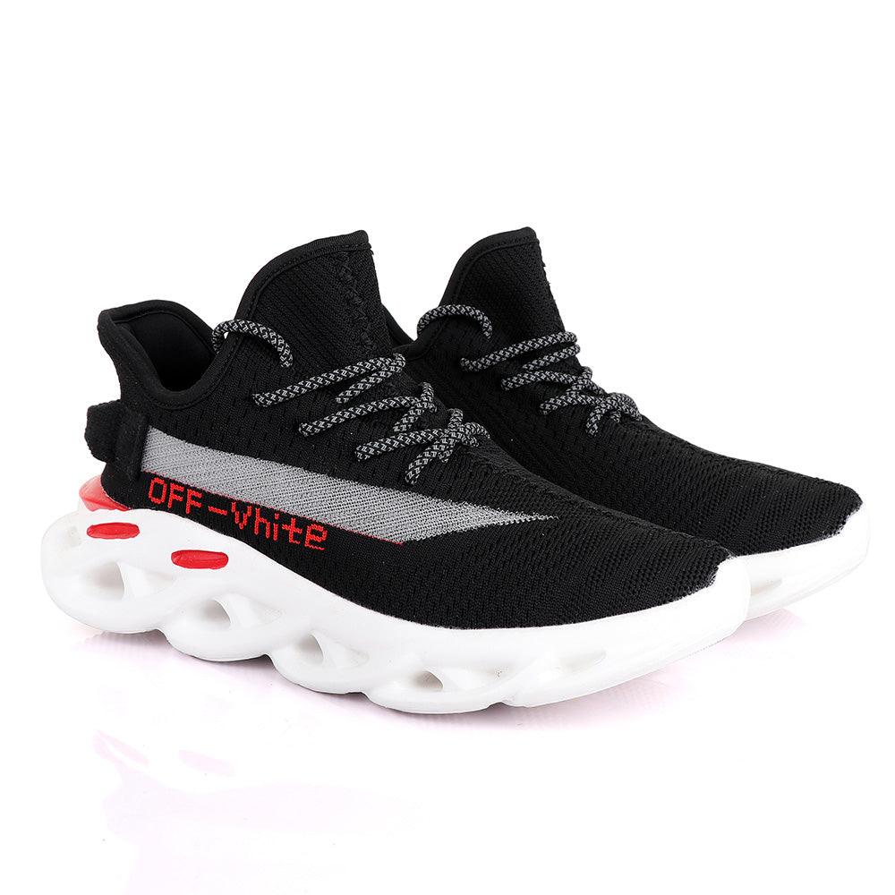 Ad Off white Black and White Sneakers - Obeezi