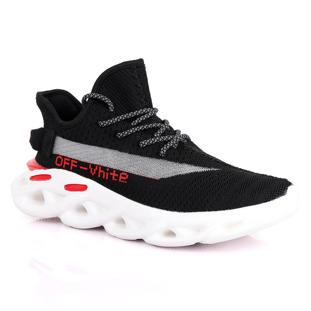 Ad Off white Black and White Sneakers - Obeezi