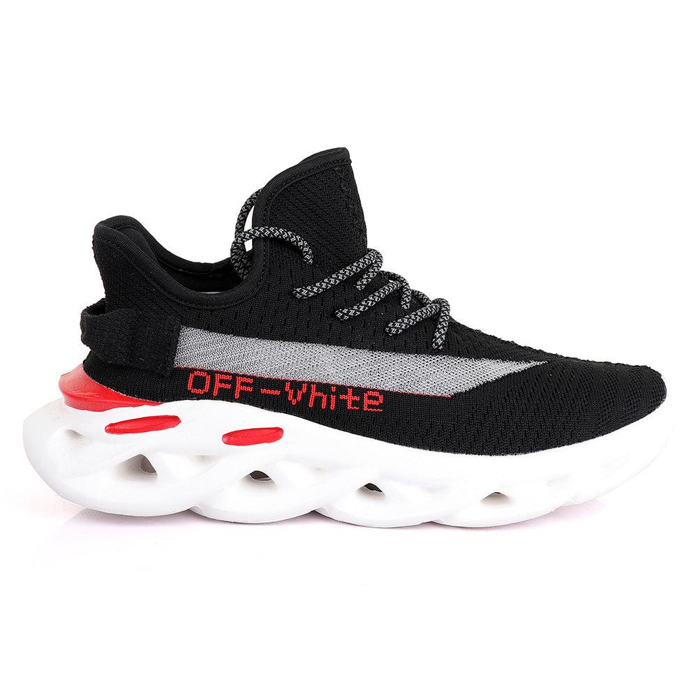 Ad Off white Black and White Sneakers - Obeezi