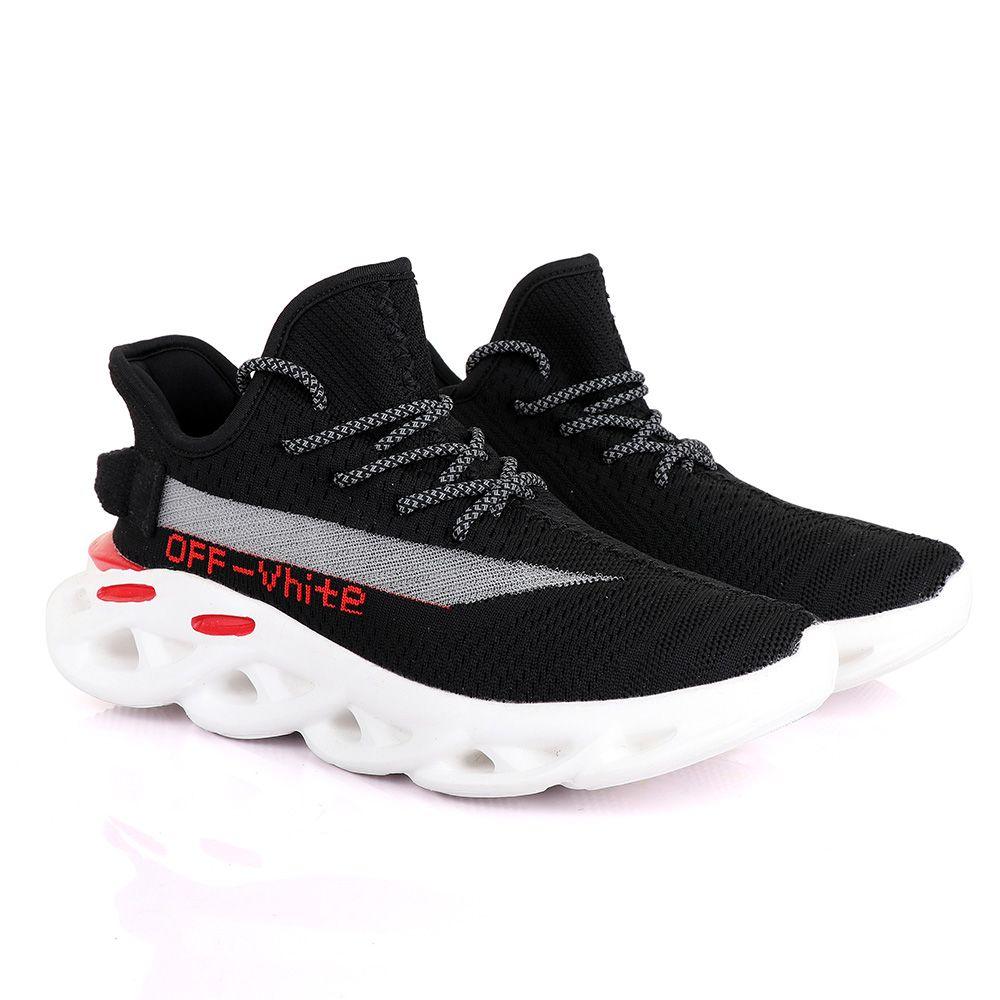 Ad Off white Black and White Sneakers - Obeezi