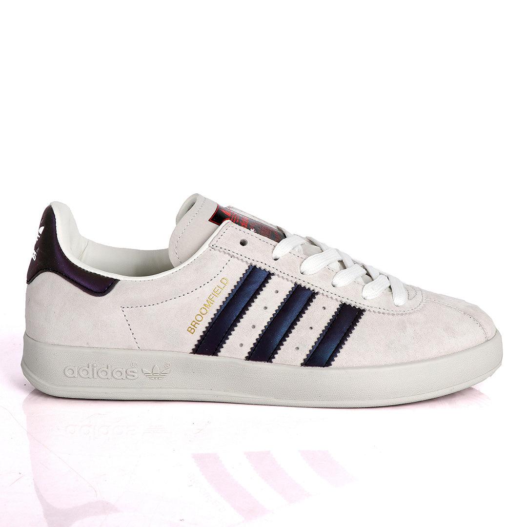 AD Originals BroomField Off-White Suede Sneakers With 3 Maceron Stripes - Obeezi