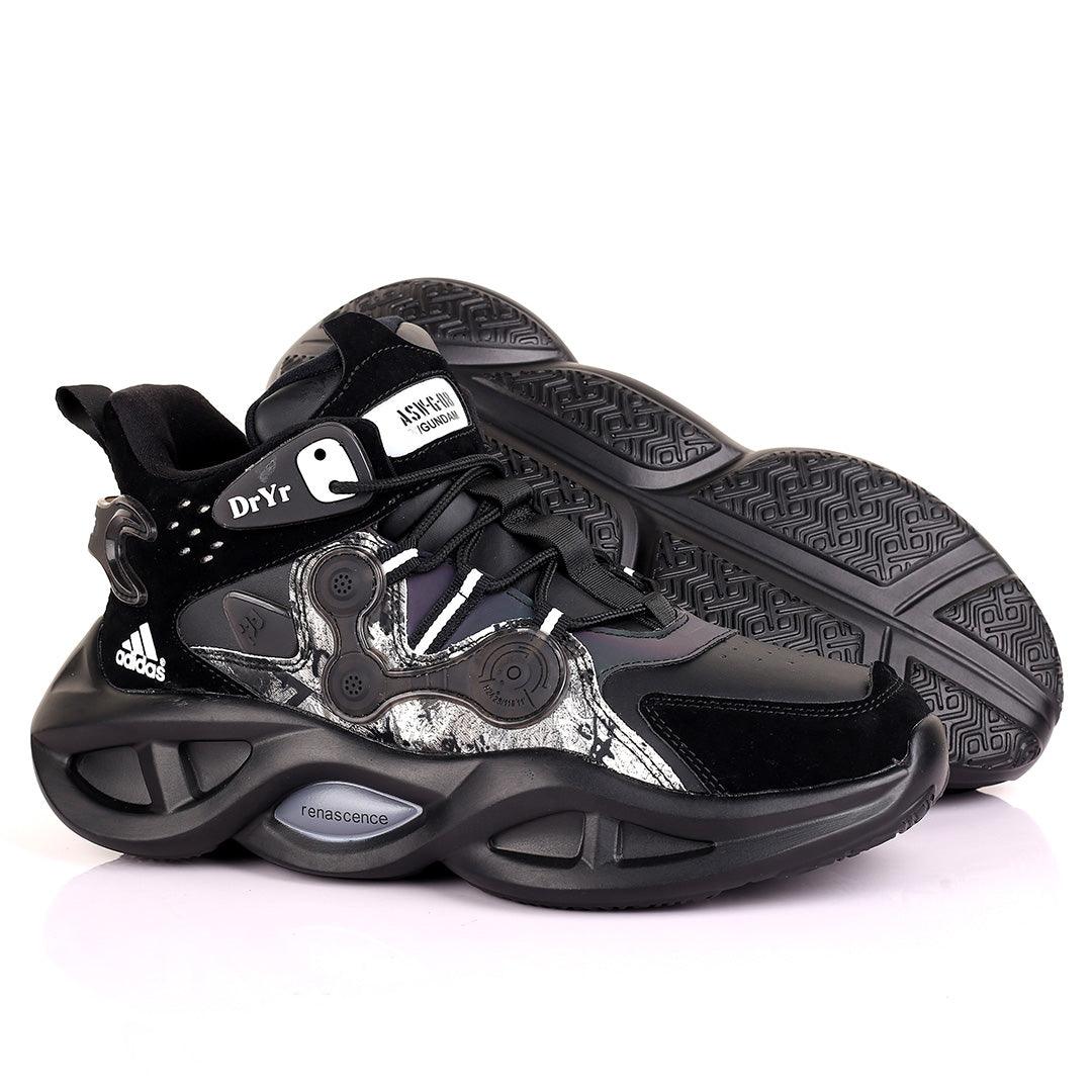 AD Renascence Logo Designed Exquisite Designed Sneakers - Black - Obeezi.com
