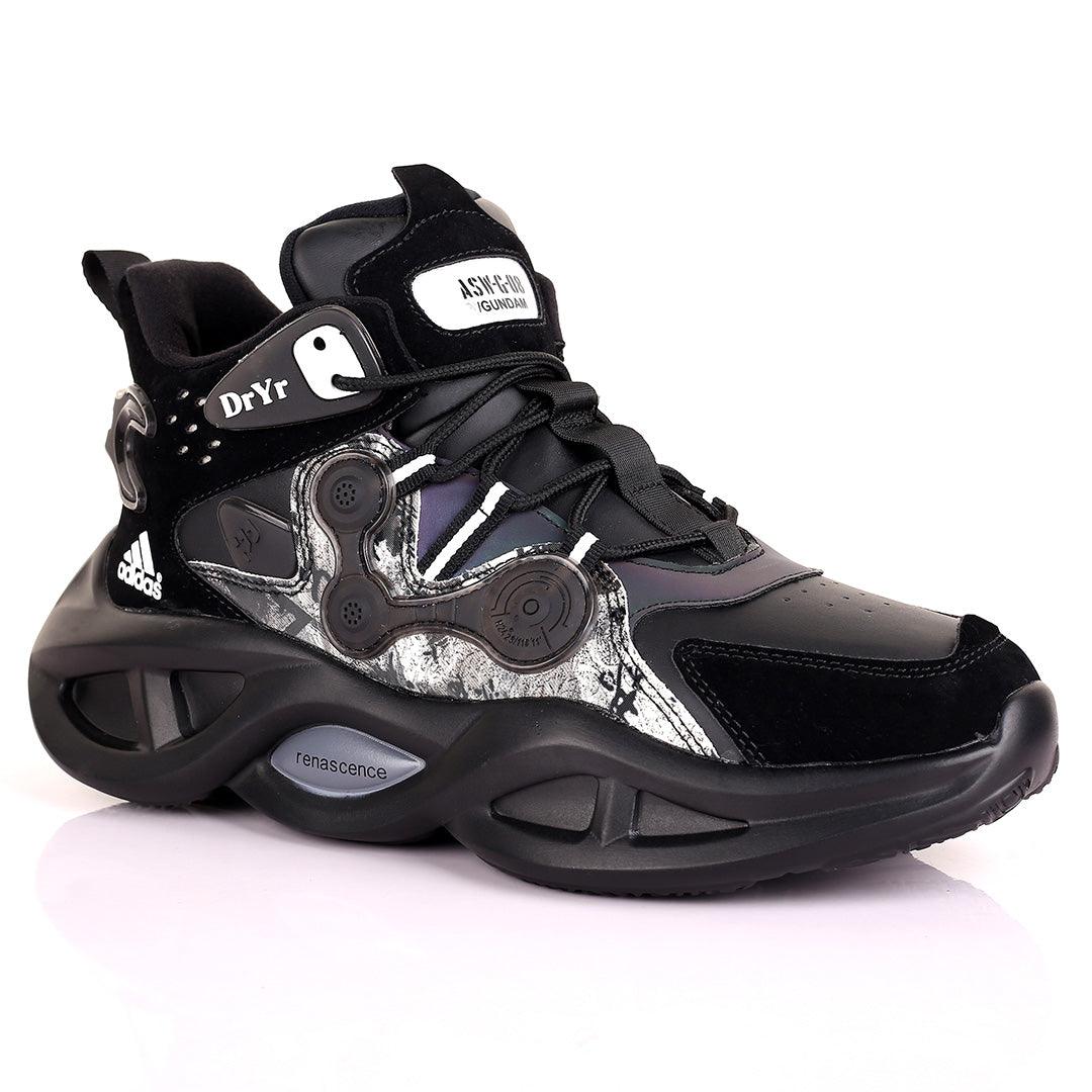 AD Renascence Logo Designed Exquisite Designed Sneakers - Black - Obeezi.com