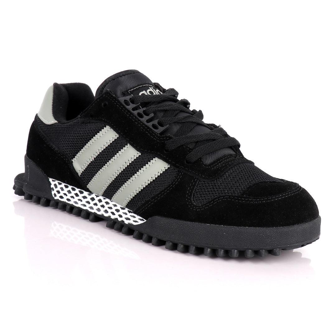 AD Simplified Classic Designed Black And Green Sneakers - Obeezi.com