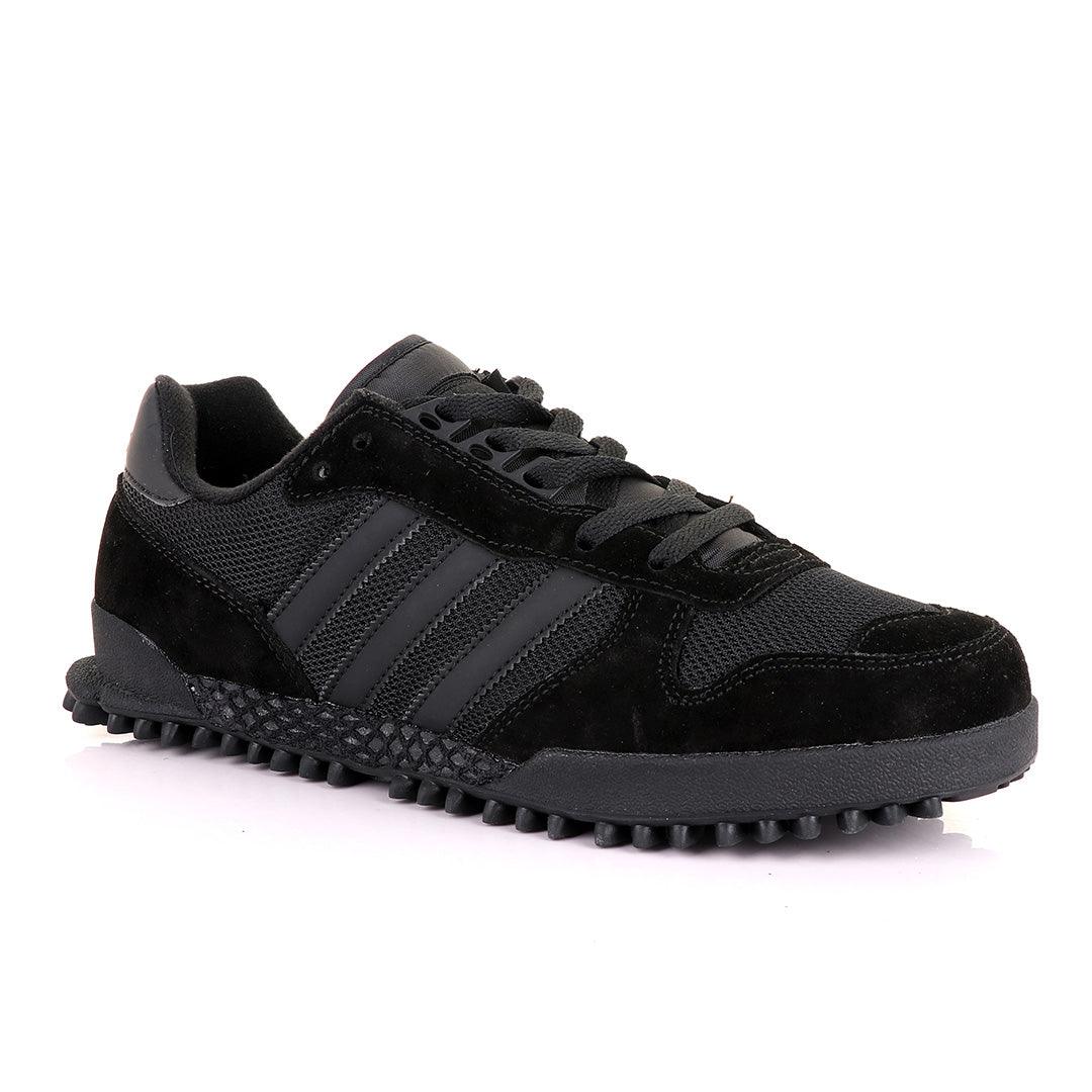 Ad Simplified Fabric Black And Grey Sneakers - Obeezi