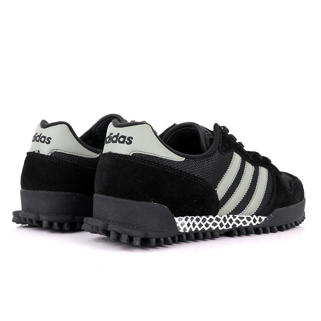 Ad Simplified Fabric Black and White Sneakers - Obeezi