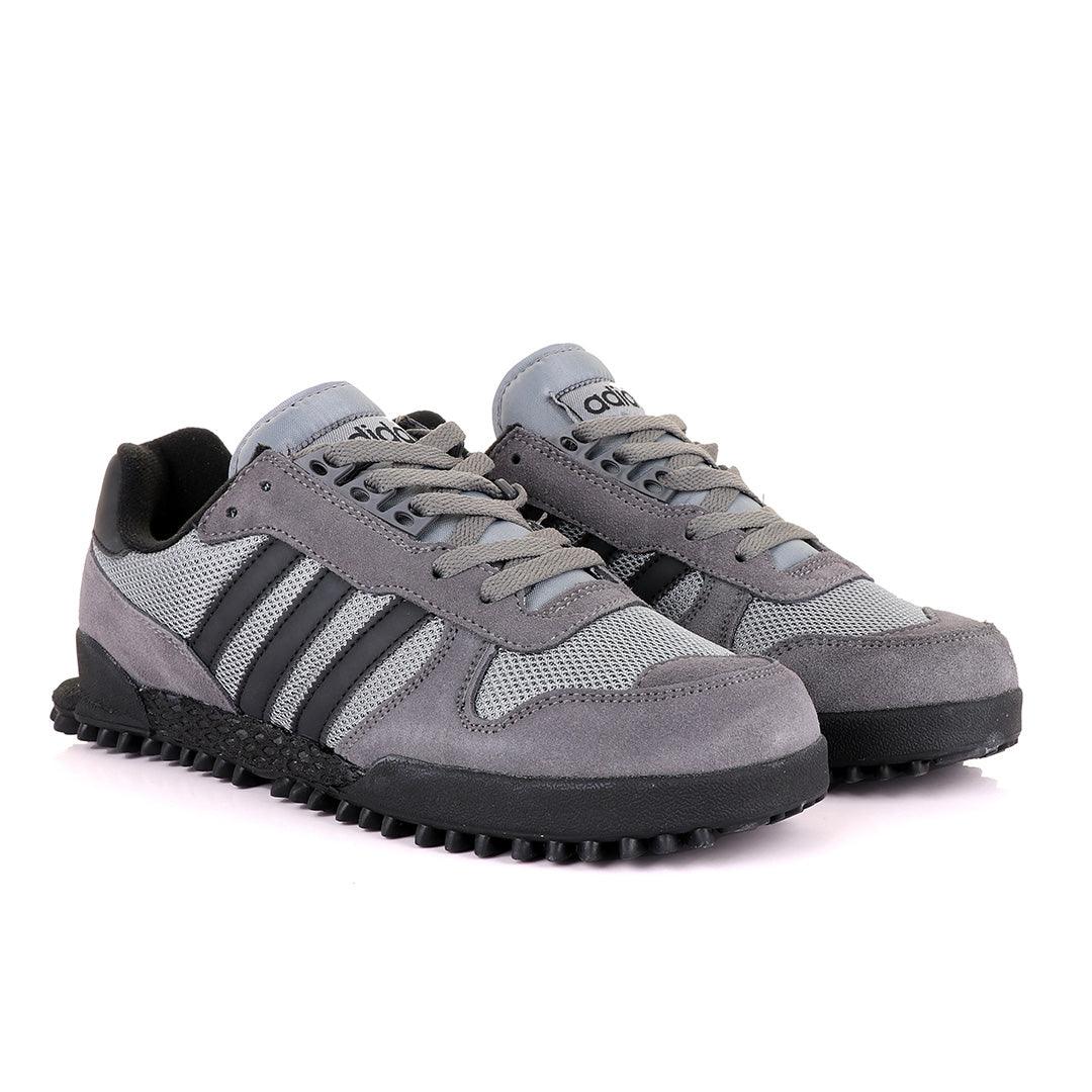 Ad Simplified Fabric Grey Sneakers - Obeezi