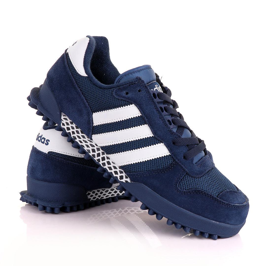 Ad Simplified Fabric NavyBlue Sneakers - Obeezi