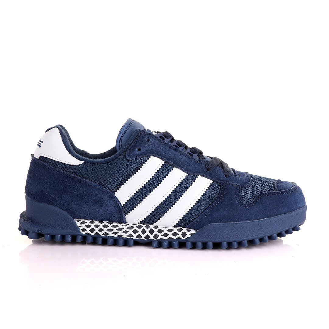 Ad Simplified Fabric NavyBlue Sneakers - Obeezi