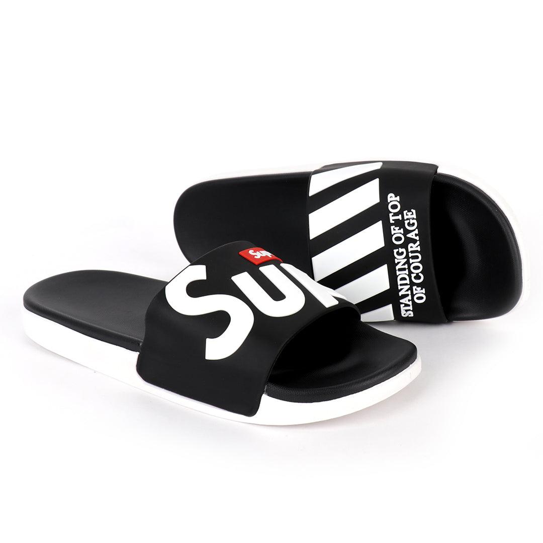 AD Sup Standing Courage Breathable Men's Slide-Black White - Obeezi.com