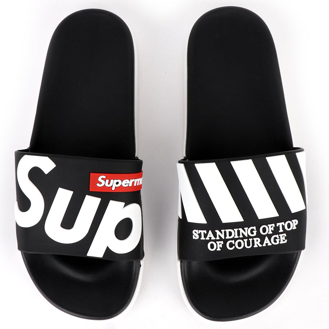 AD Sup Standing Courage Breathable Men's Slide-Black White - Obeezi.com