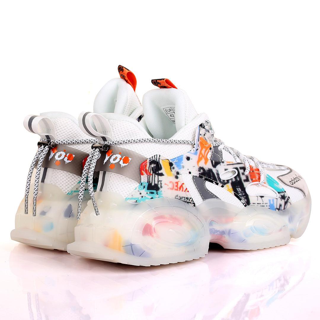 AD Super Star Suprskaa White With Multi-Coloured Side Designed Sneakers - Obeezi.com