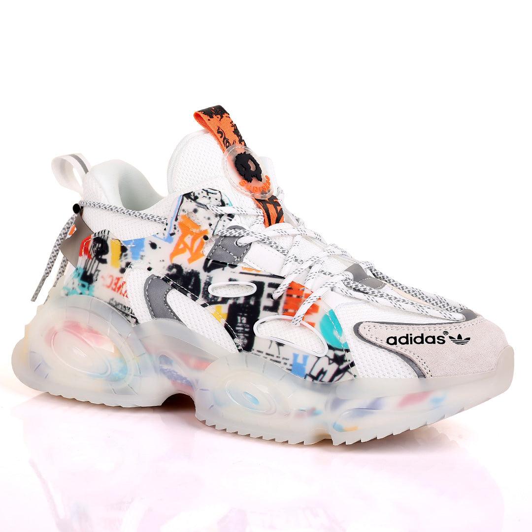AD Super Star Suprskaa White With Multi-Coloured Side Designed Sneakers - Obeezi.com