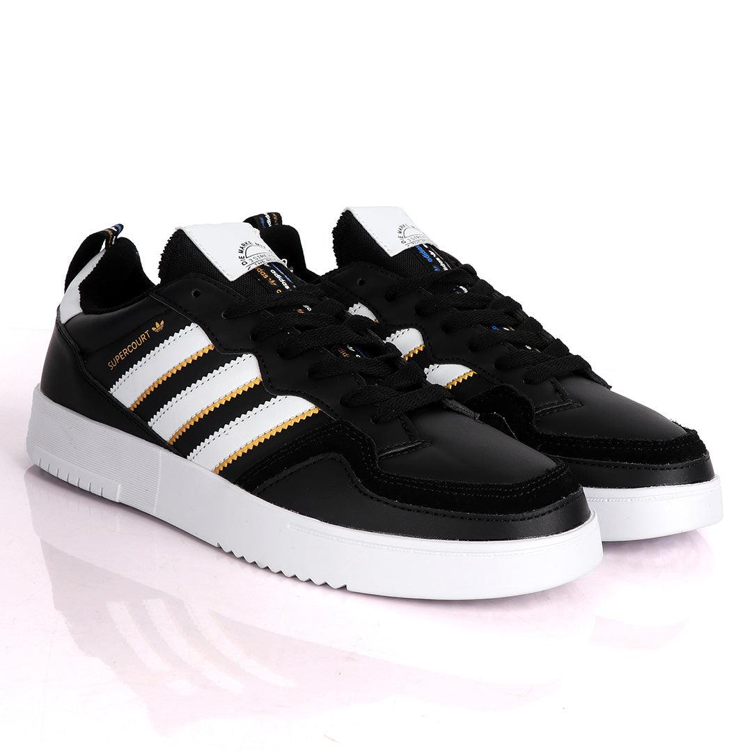 AD SuperCourt Trendy Black And White Sneakers - Obeezi