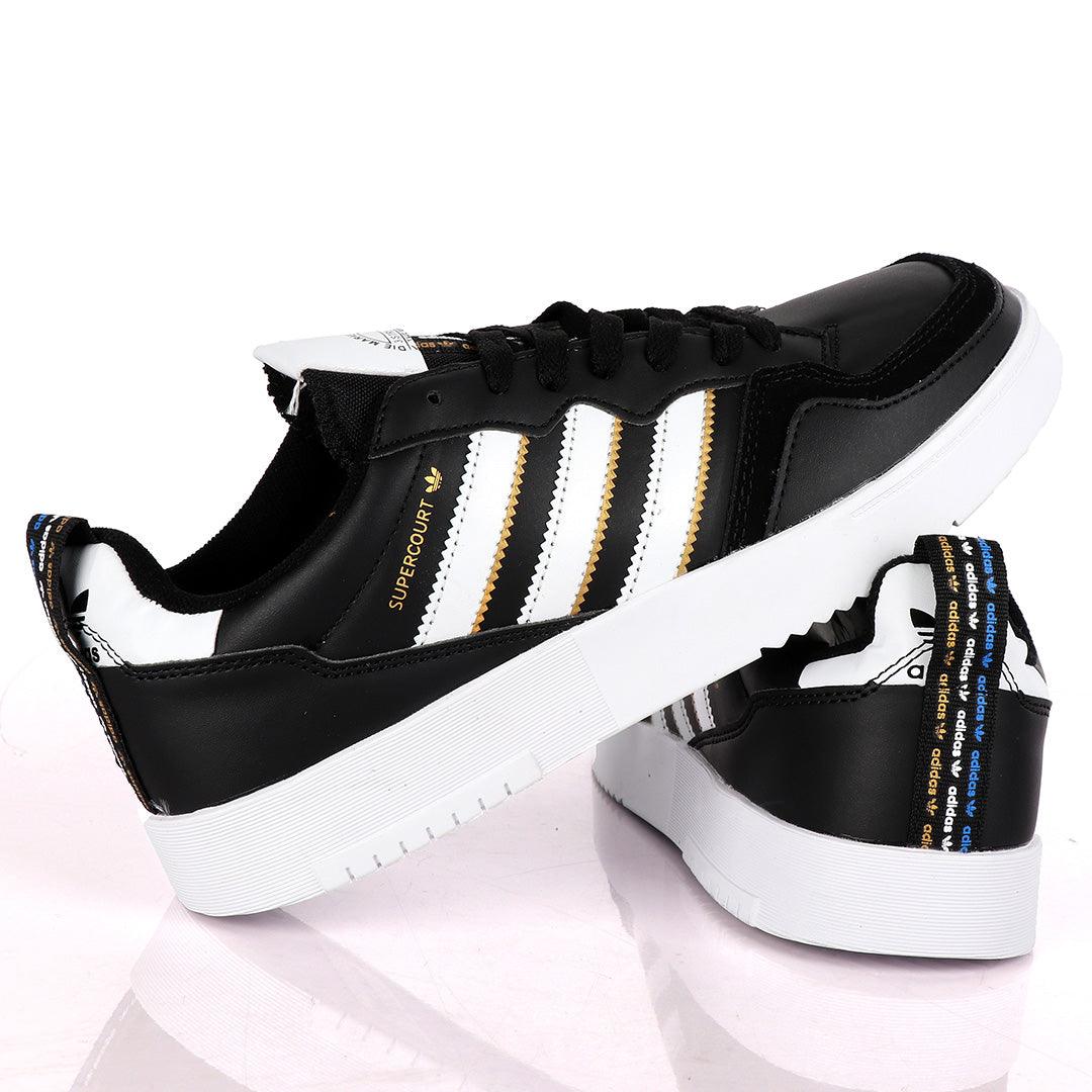 AD SuperCourt Trendy Black And White Sneakers - Obeezi
