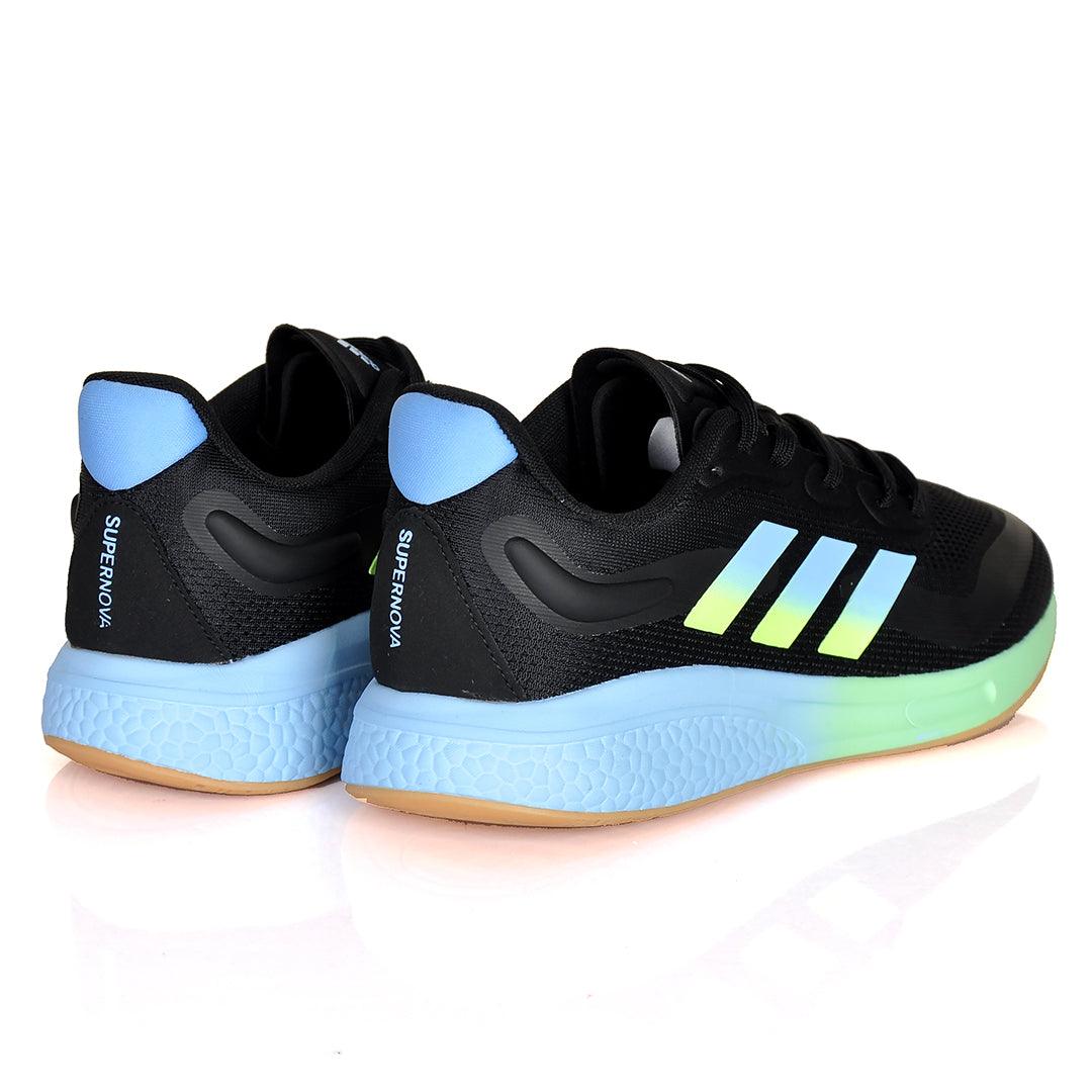 AD Supernova Breathable Designed Sneakers- Black Lemon - Obeezi.com