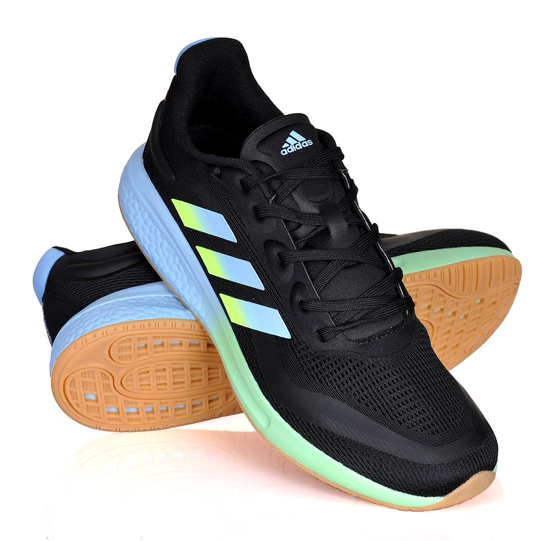 AD Supernova Breathable Designed Sneakers- Black Lemon - Obeezi.com