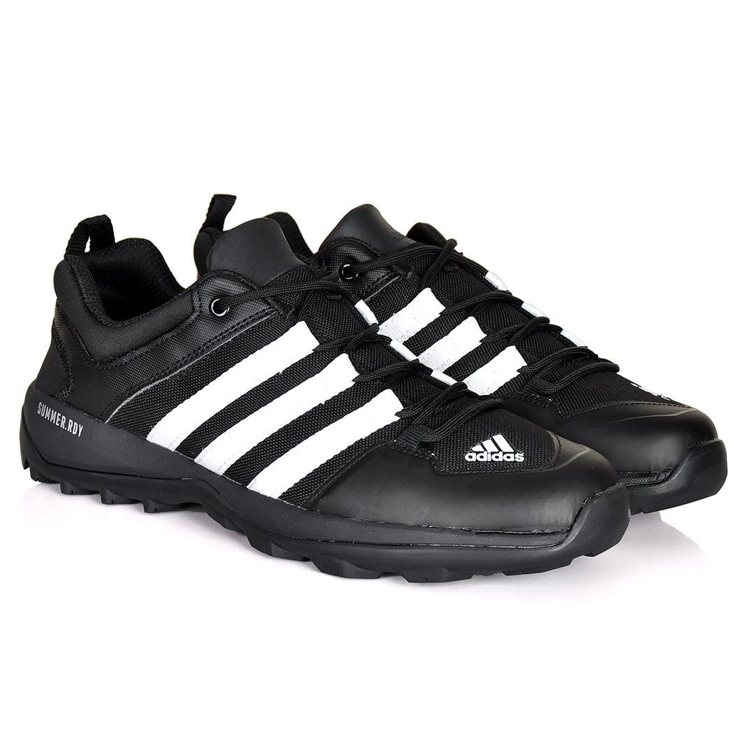 AD Traxion Summer 3 Stripes Sneakers- Black - Obeezi.com