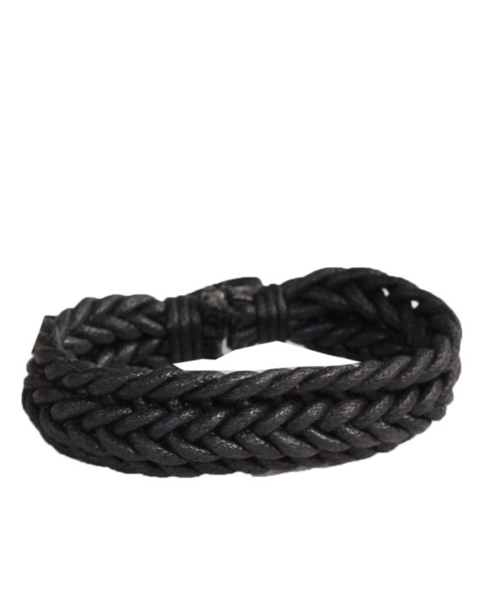 Addic Unisex Fashion Bracelet Black Leather - Obeezi.com