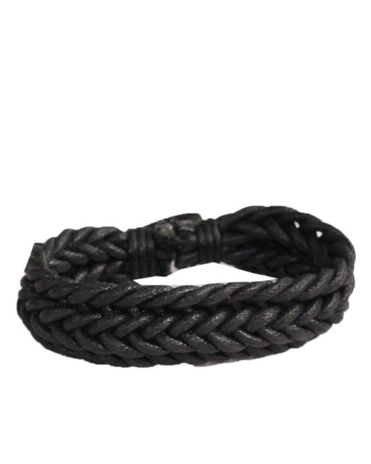 Addic Unisex Fashion Bracelet Black Leather - Obeezi.com