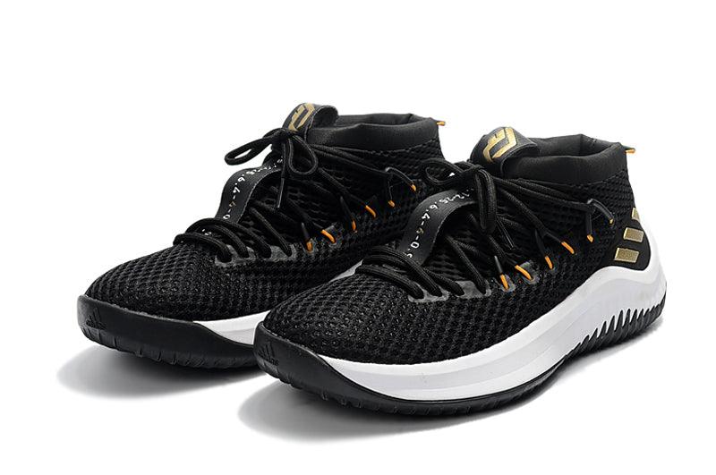Adidas 2017 Dame 4 Black Gold Basketball Sneakers - Obeezi