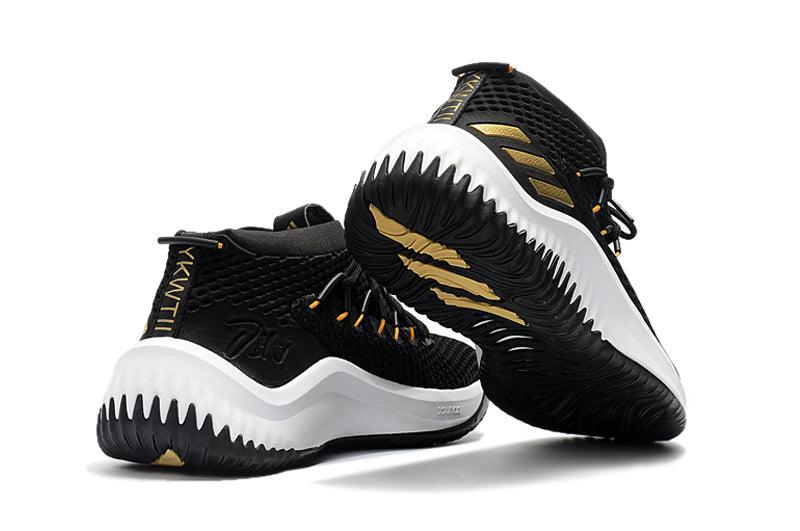 Adidas 2017 Dame 4 Black Gold Basketball Sneakers - Obeezi