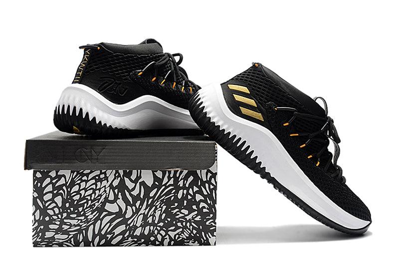 Adidas 2017 Dame 4 Black Gold Basketball Sneakers - Obeezi