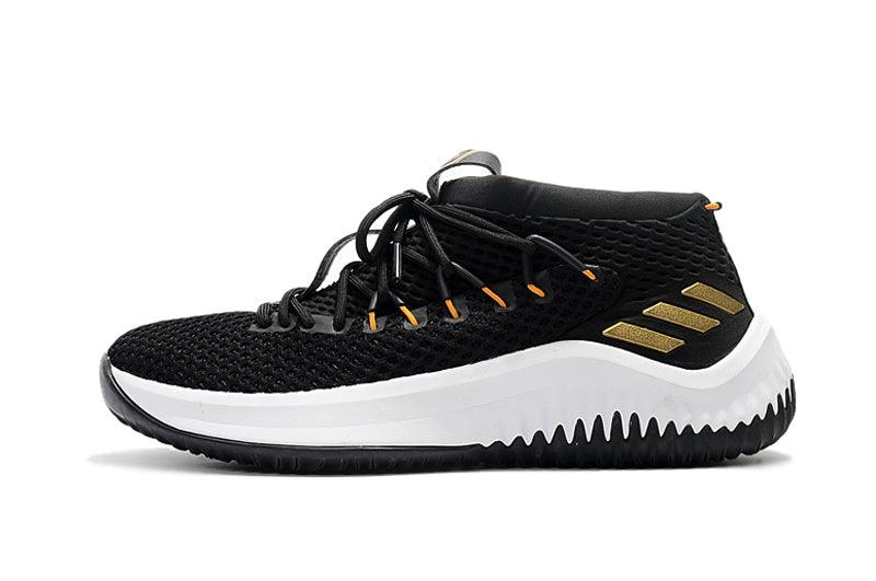 Adidas 2017 Dame 4 Black Gold Basketball Sneakers - Obeezi