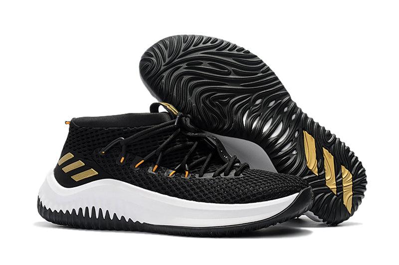 Adidas 2017 Dame 4 Black Gold Basketball Sneakers - Obeezi