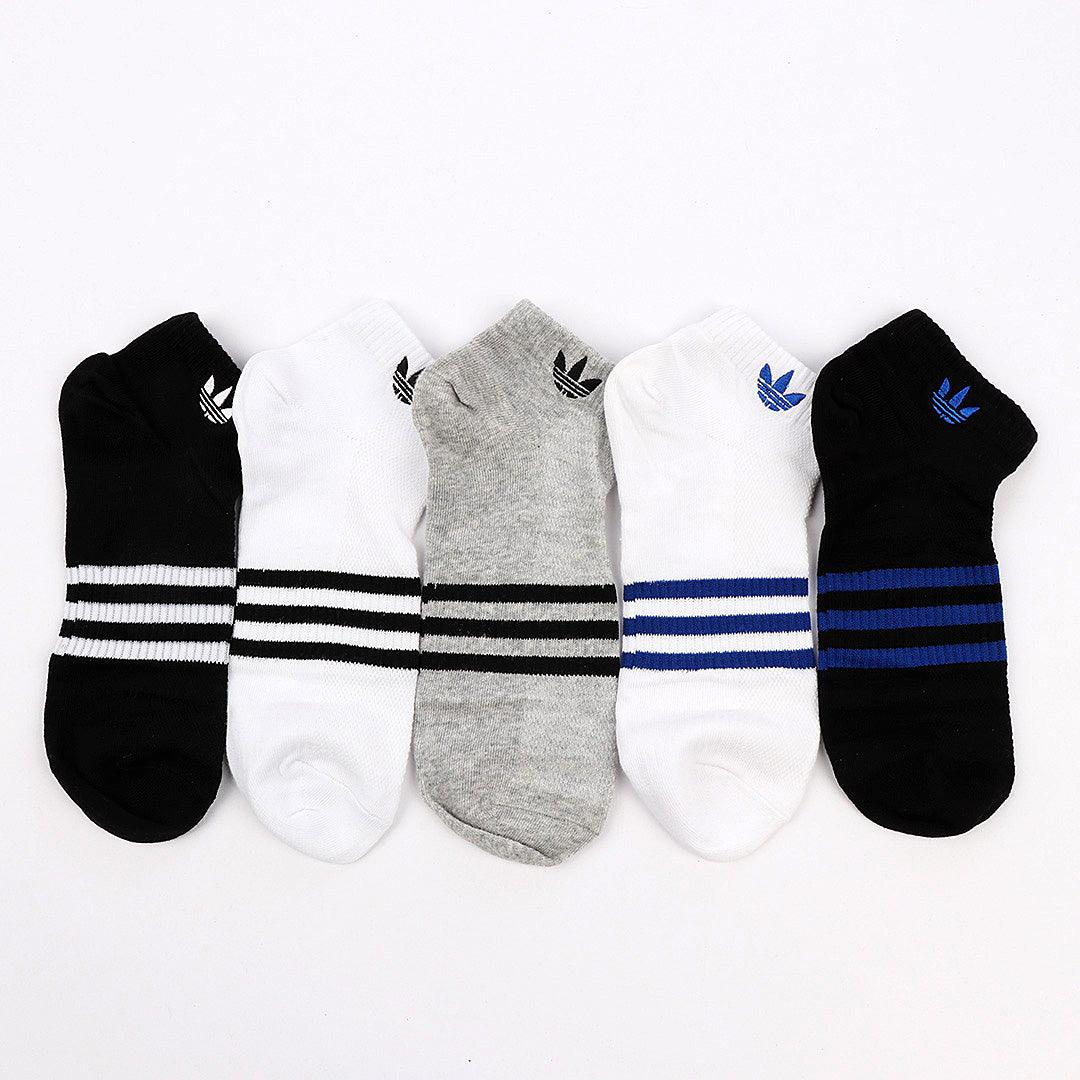 Adidas 5 In 1 Black White Ash Crested Socks - Obeezi.com