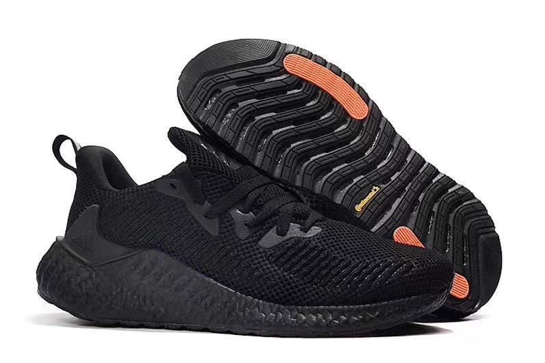Adidas Alpha Bounce Boost Running Sneakers - All Black - Obeezi