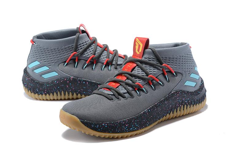 Adidas Dame 4 Basketball Grey/Red-Black Shoes - Obeezi